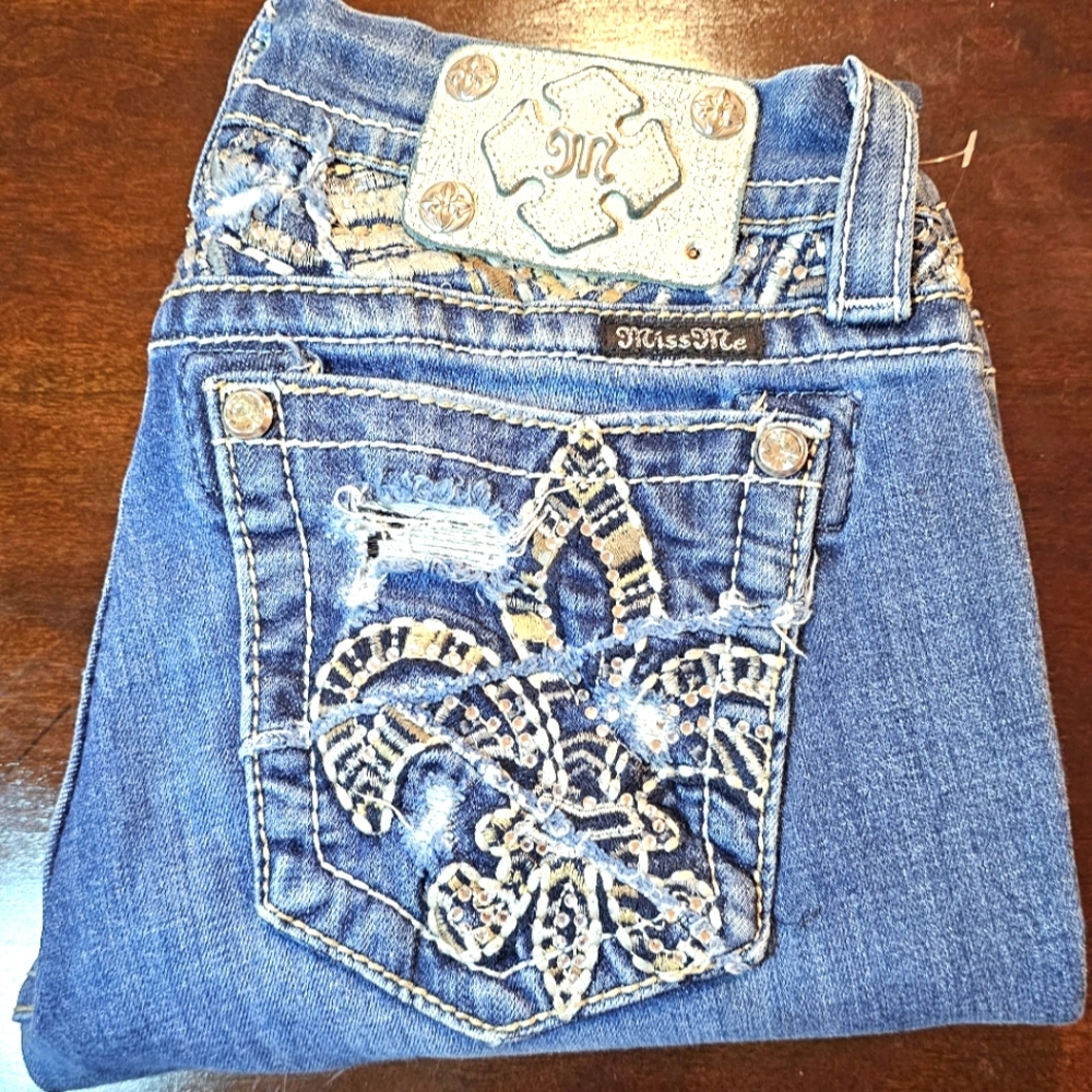 Miss Me Women's Blue Slim Boot Jeans 27